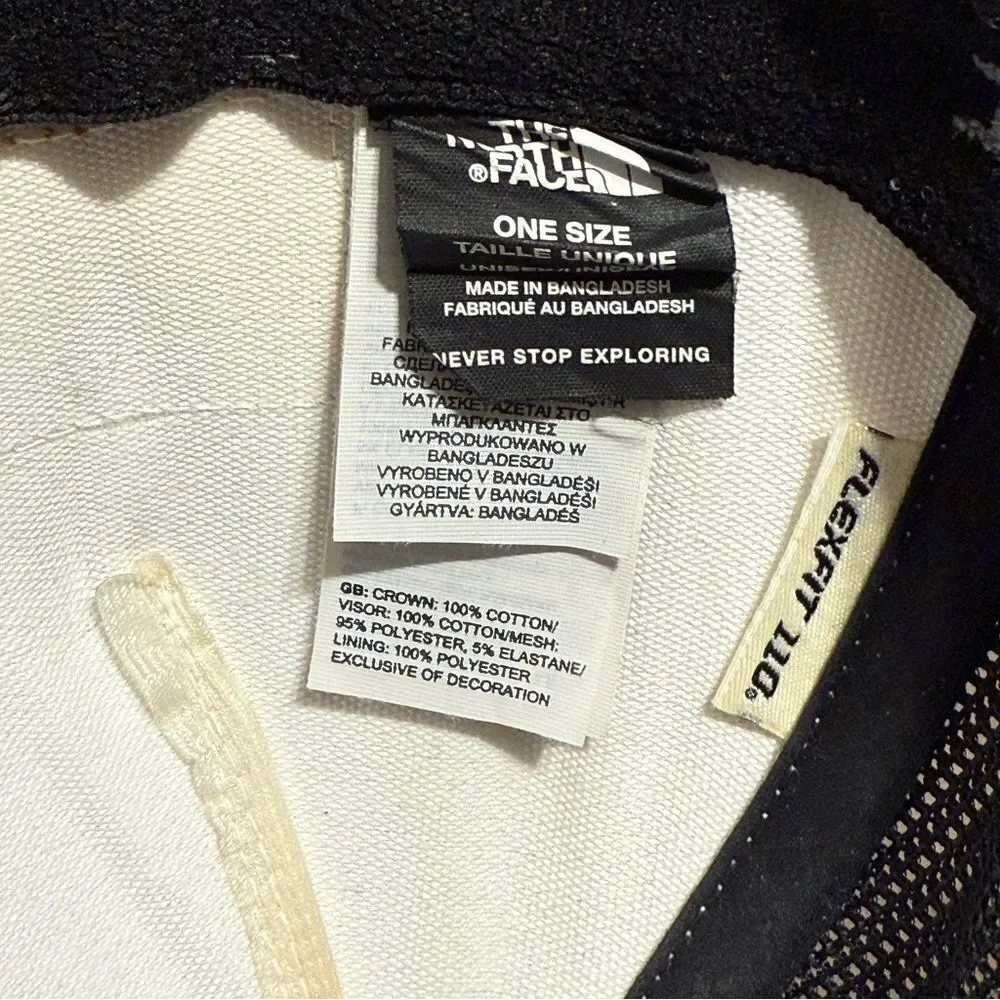 The North Face Mudder Trucker Hat Cap Gold California Heritage Patch Black White